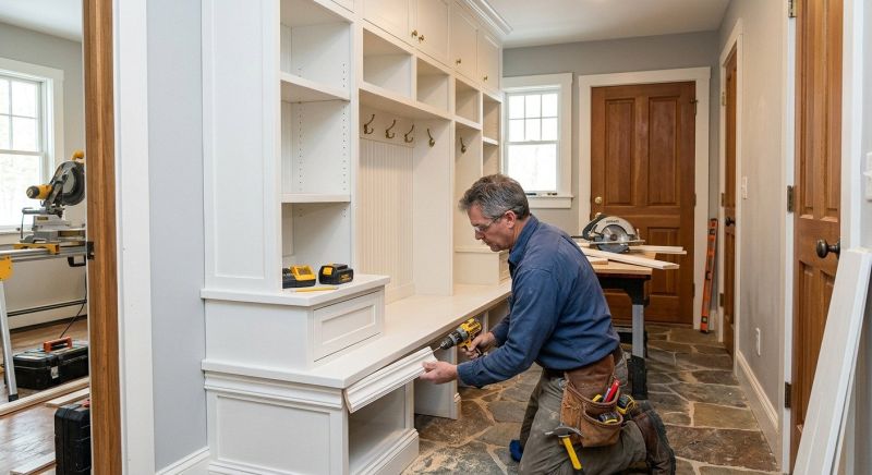 Mudroom Shelving Installation in Alexandria, VA