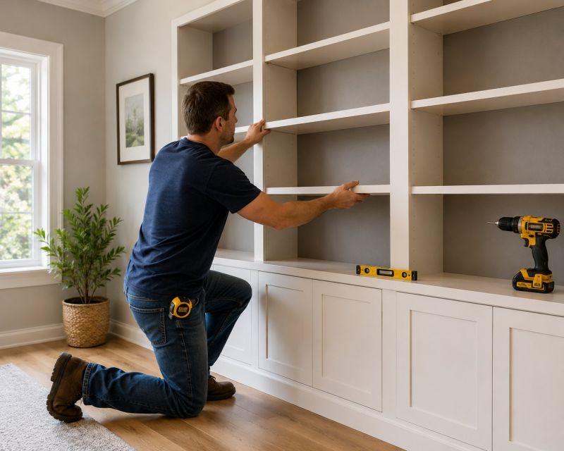 Custom Bookshelves Installation in Greensboro, NC