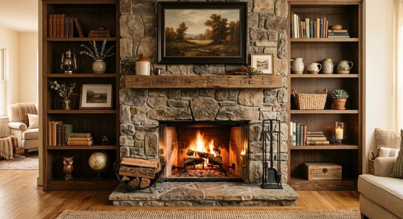 Fireplace Shelves Installation in Woodbridge, VA