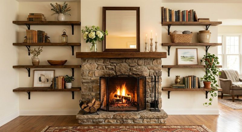 Fireplace Shelves Installation in Durham, NC